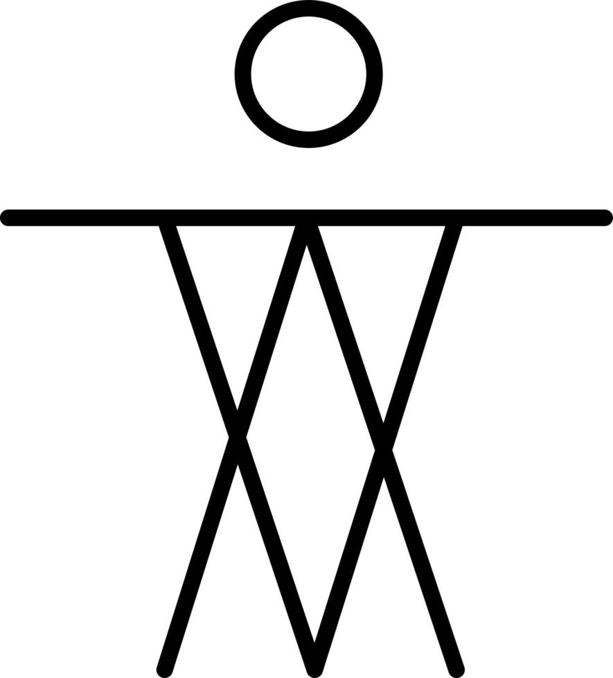persoon pictogram met verspreiding armen, illustratie, Aan een wit achtergrond. vector