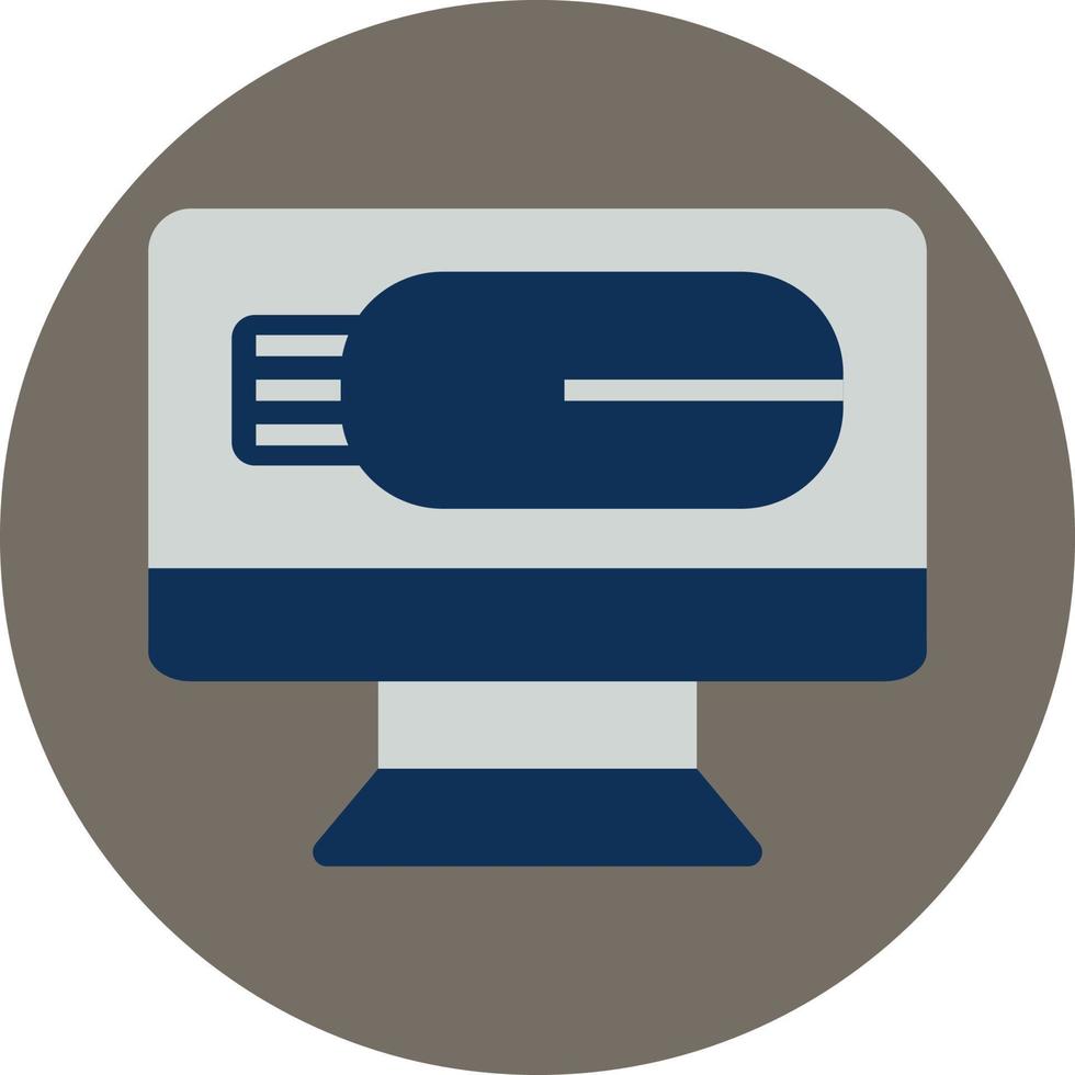 computer USB, illustratie, vector Aan een wit achtergrond.