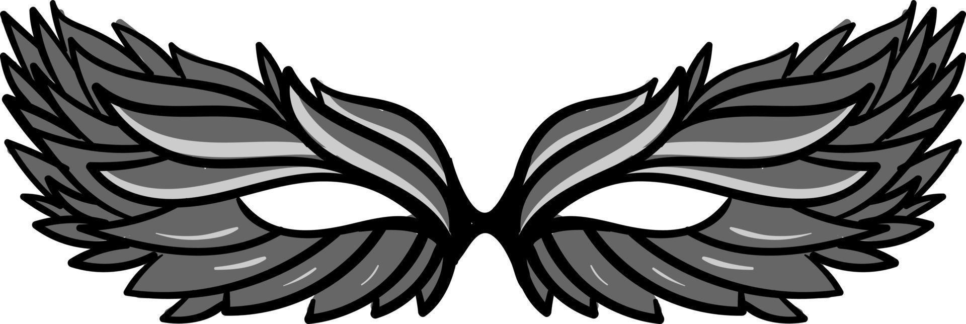 grijs masker, illustratie, vector Aan wit achtergrond