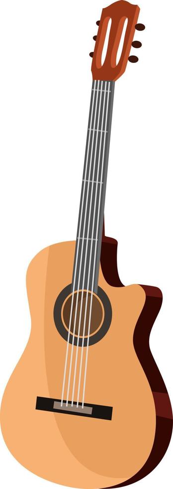 nieuw gitaar ,illustratie,vector Aan wit achtergrond vector