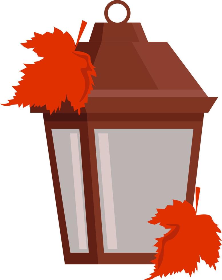 rood olie lamp, illustratie, vector Aan wit achtergrond.