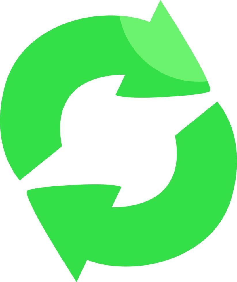 groen recycling , illustratie, vector Aan een wit achtergrond.