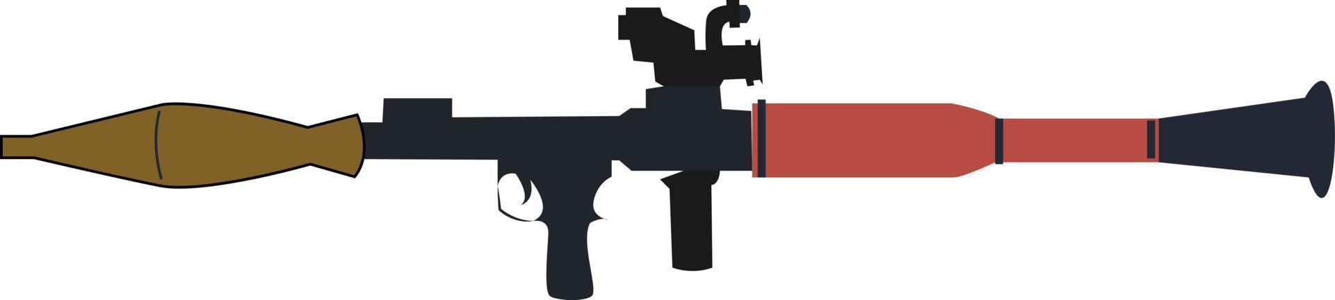 granaat draagraket met zoom, illustratie, vector Aan wit achtergrond.