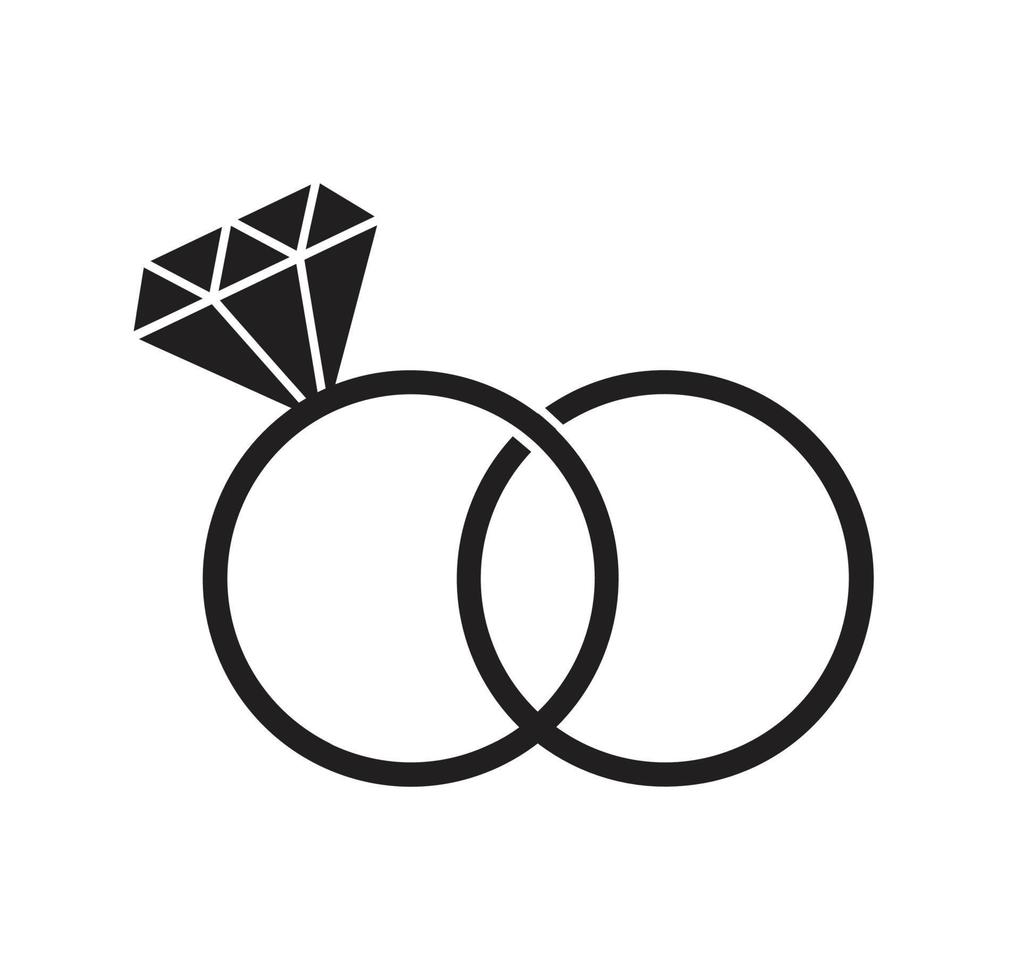 reeks van diamant ring icoon vector illustratie