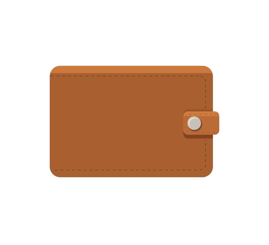 bruin portemonnee vol van groen dollars vector illustratie