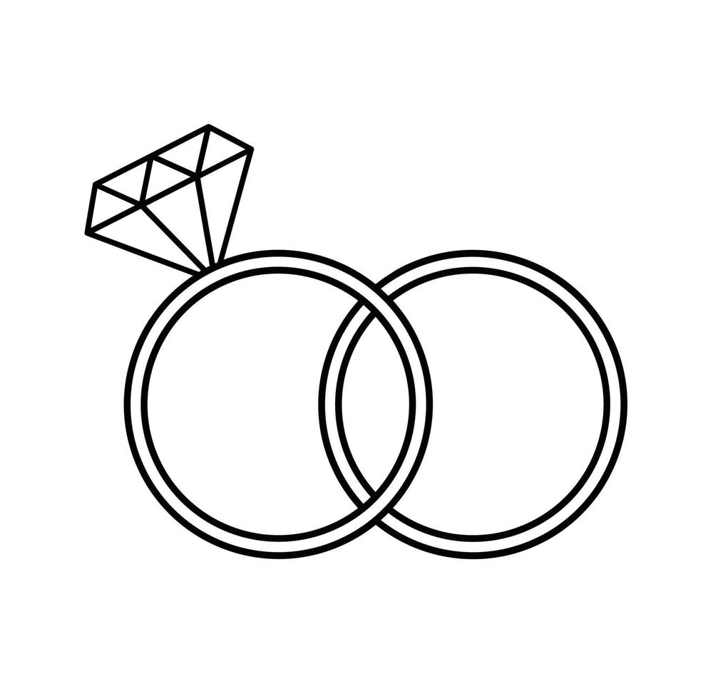 reeks van diamant ring icoon vector illustratie