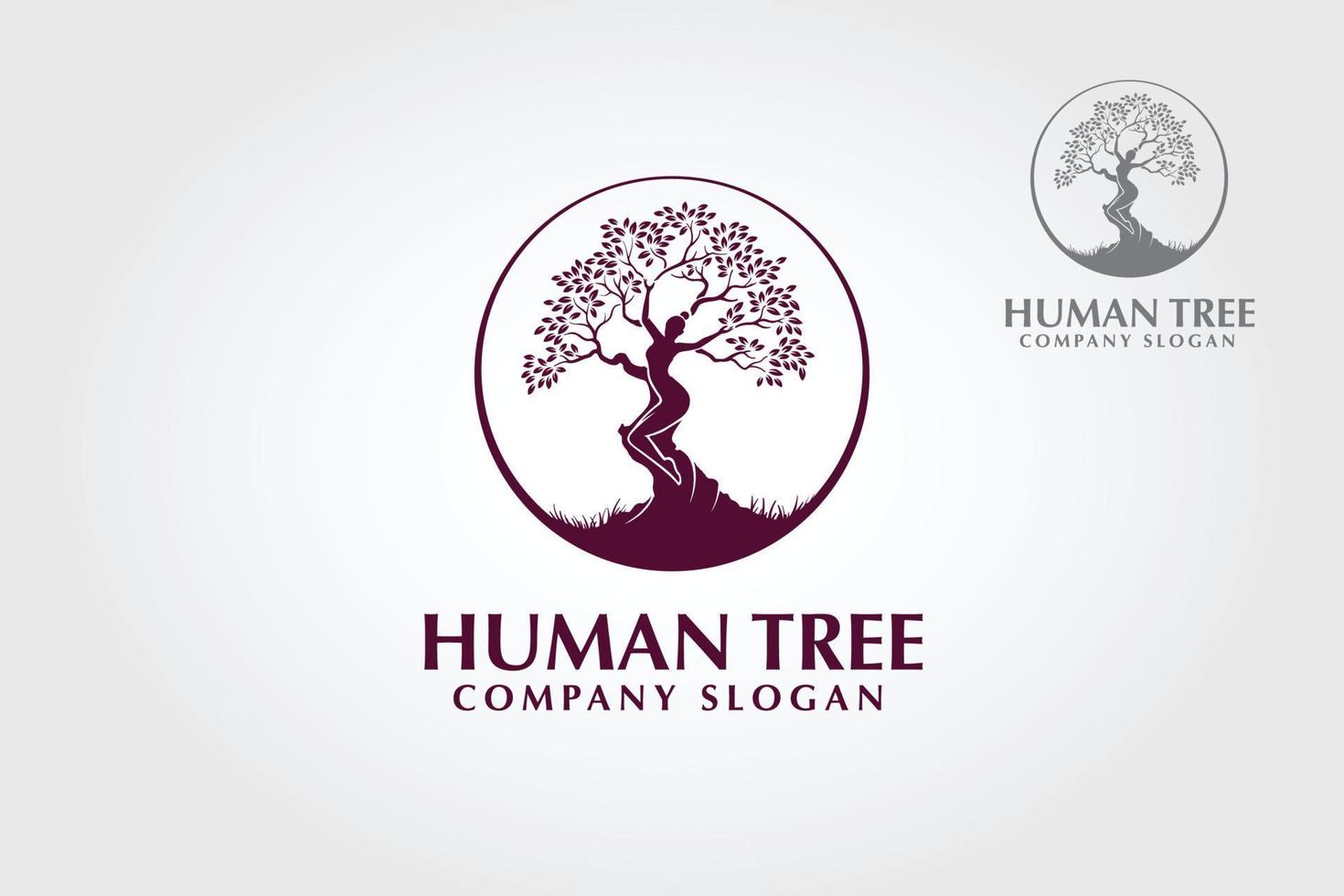 menselijk boom vector logo sjabloon. deze logo is een trending en multifunctioneel. kon worden gebruikt voor mode, Gezondheid, zorg Product, hotel, spa, schoonheid, salon, recyclen, omgeving, landschap, verzekering, enz
