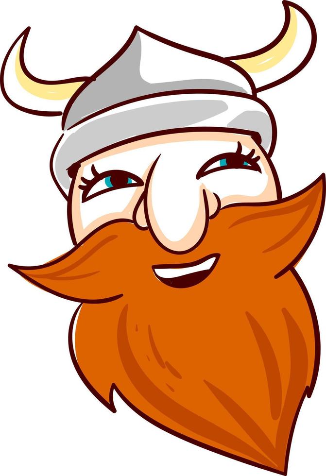 gelukkig viking, illustratie, vector Aan wit achtergrond