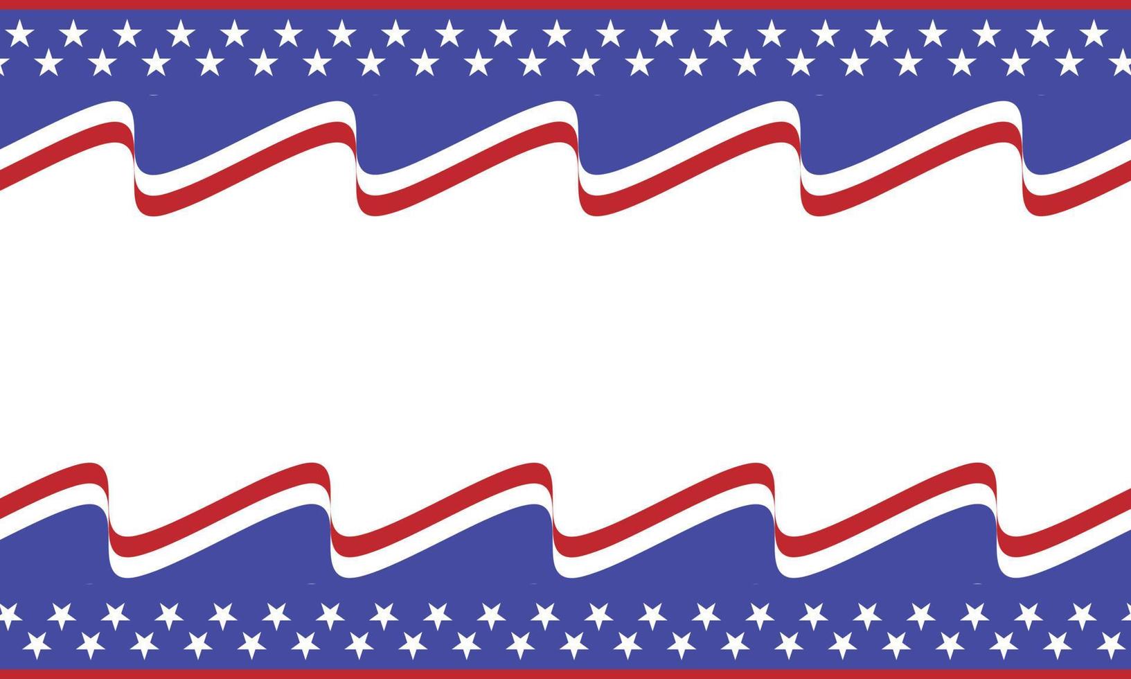 blauw en rood kader met een Verenigde Staten van Amerika vlag patroon vector