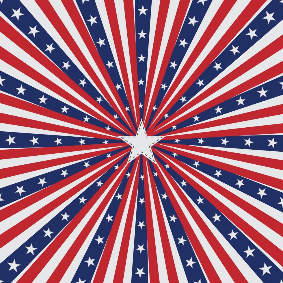 blauw en rood kader met een Verenigde Staten van Amerika vlag patroon vector