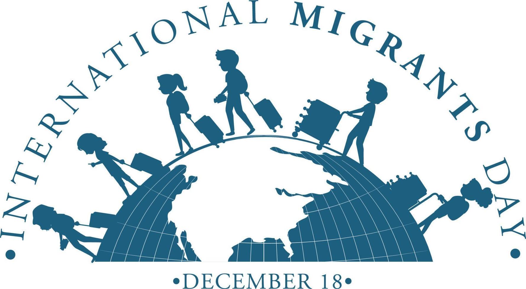 Internationale migranten dag banier ontwerp vector
