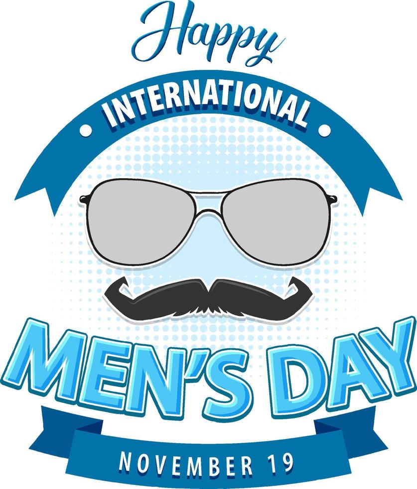 Internationale Mannen dag poster ontwerp vector