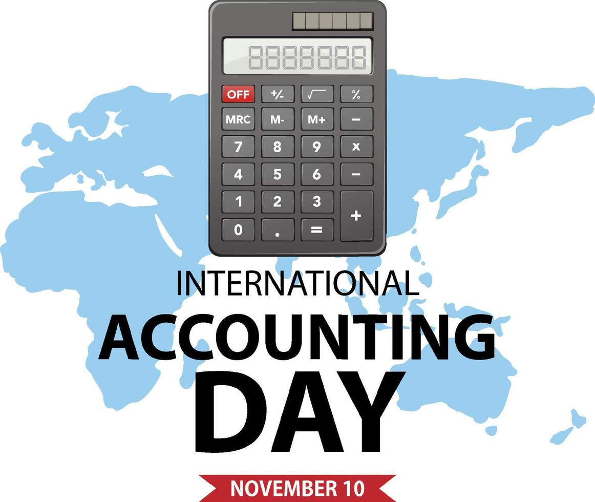 Internationale accounting dag banier ontwerp vector