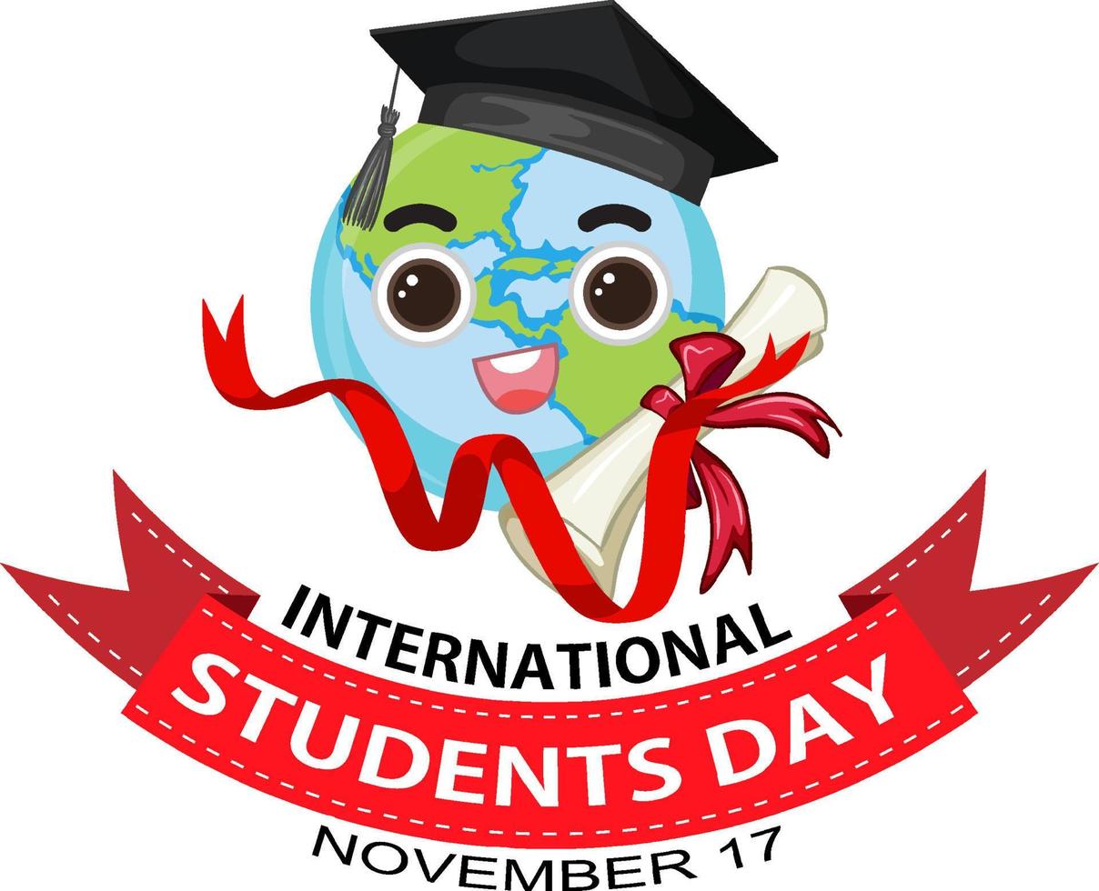 Internationale studenten dag banier ontwerp vector