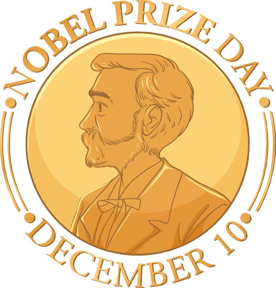 nobel prijs dag banier ontwerp vector