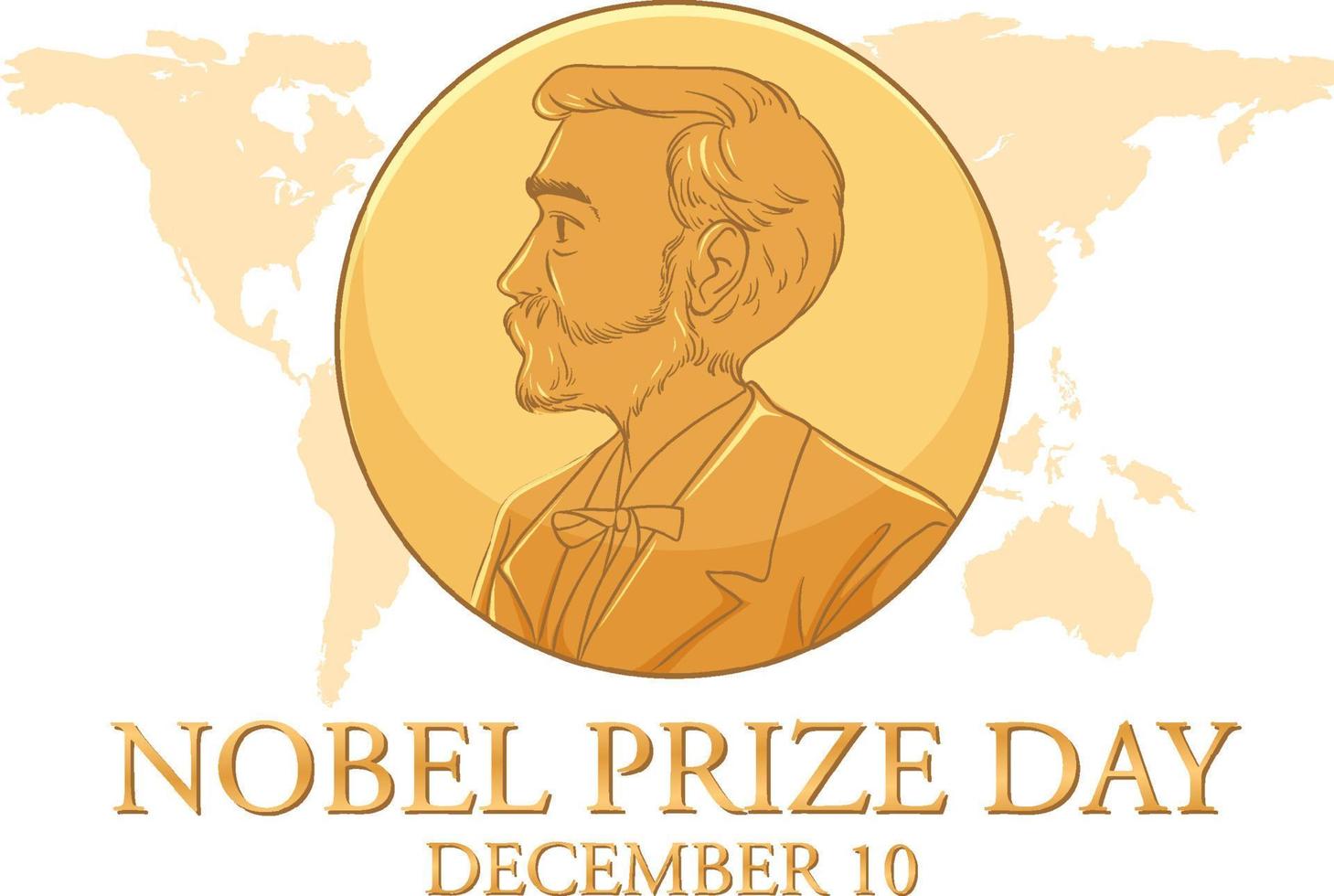 nobel prijs dag banier ontwerp vector