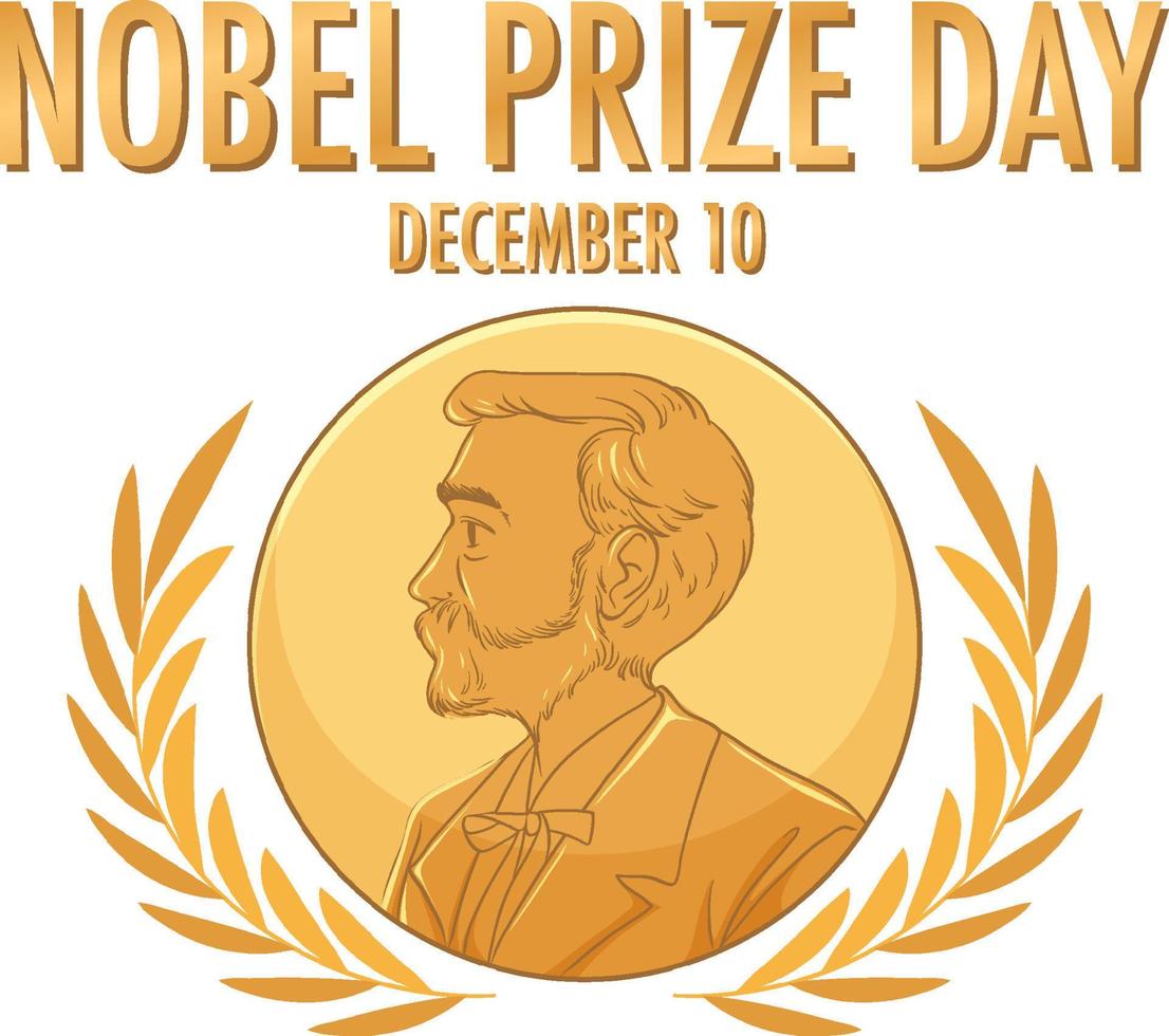 nobel prijs dag banier ontwerp vector