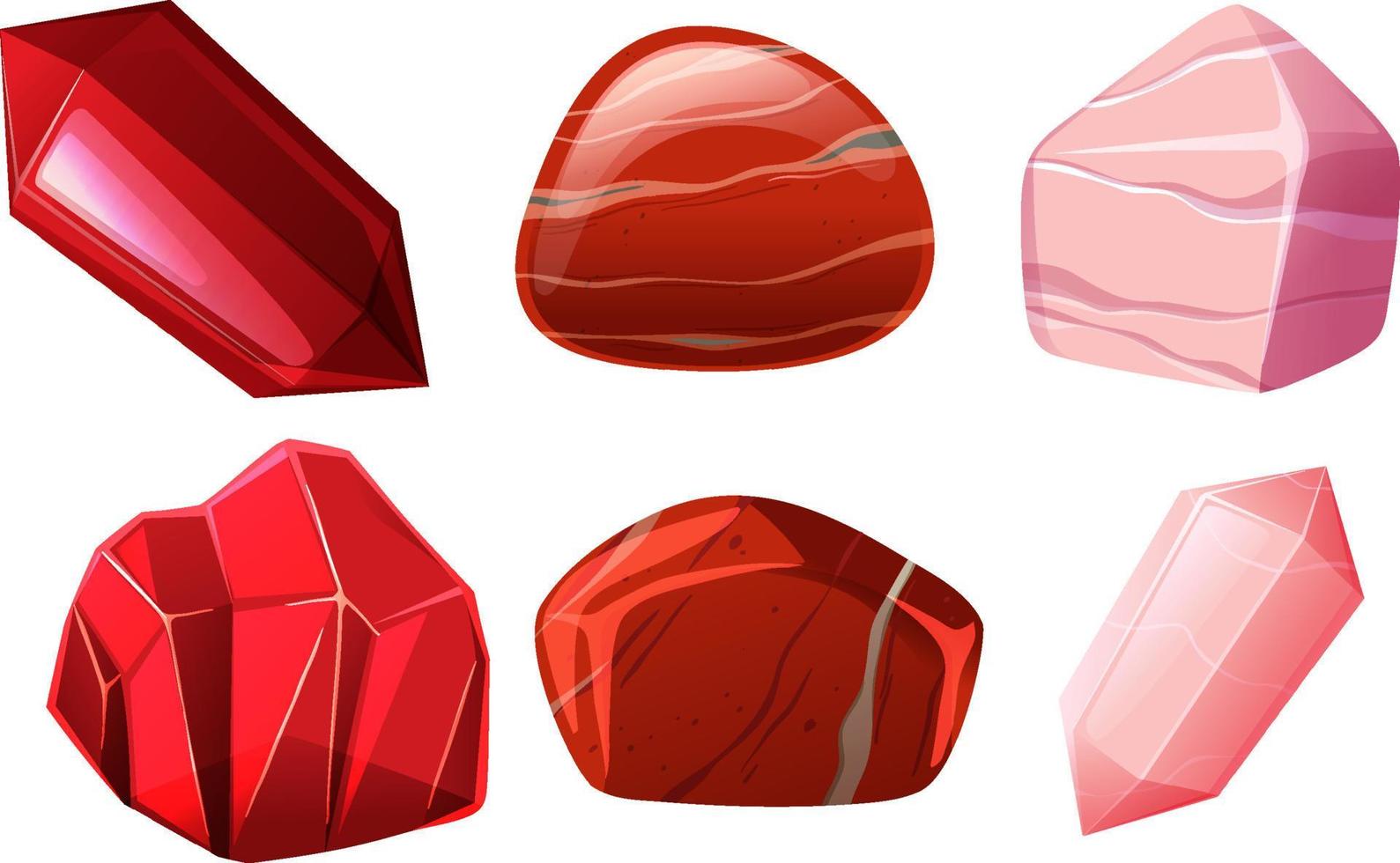 verzameling van Kristallen en edelstenen vector