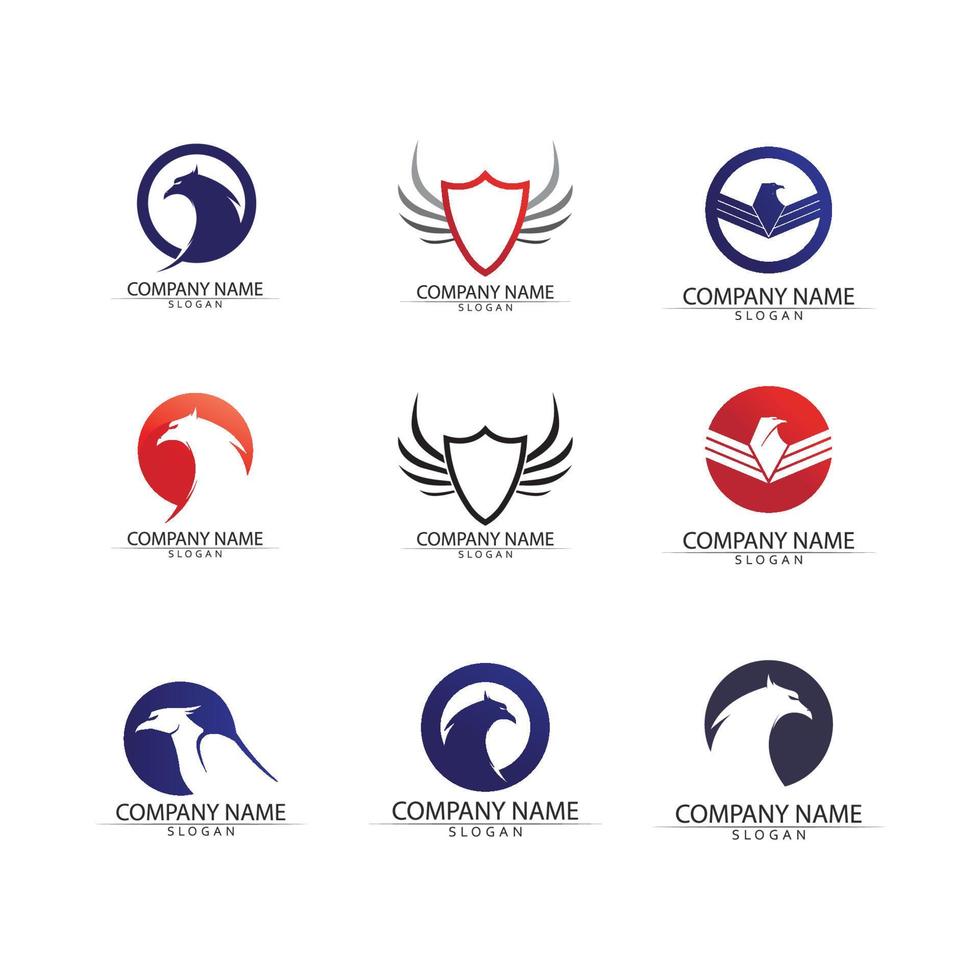valk adelaar vogel logo sjabloon vector pictogram