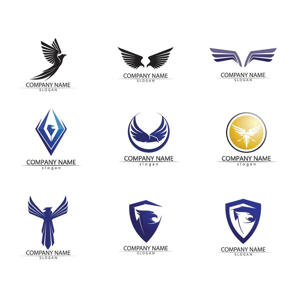 valk adelaar vogel logo sjabloon vector pictogram