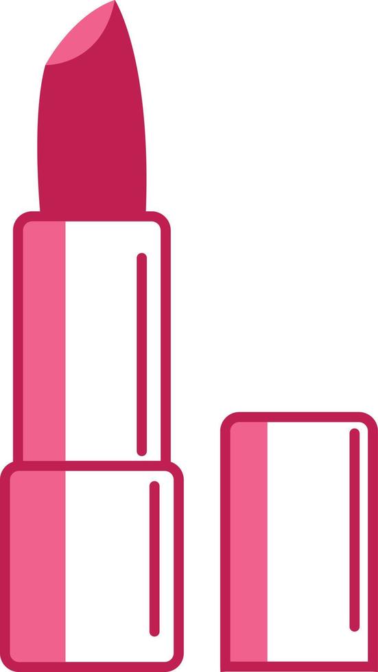 roze lippenstift, illustratie, vector Aan wit achtergrond.