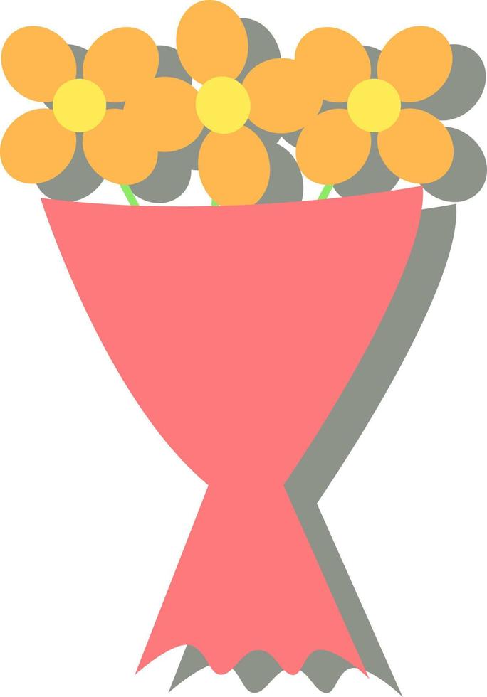 verjaardag bloemen, illustratie, vector Aan een wit achtergrond.