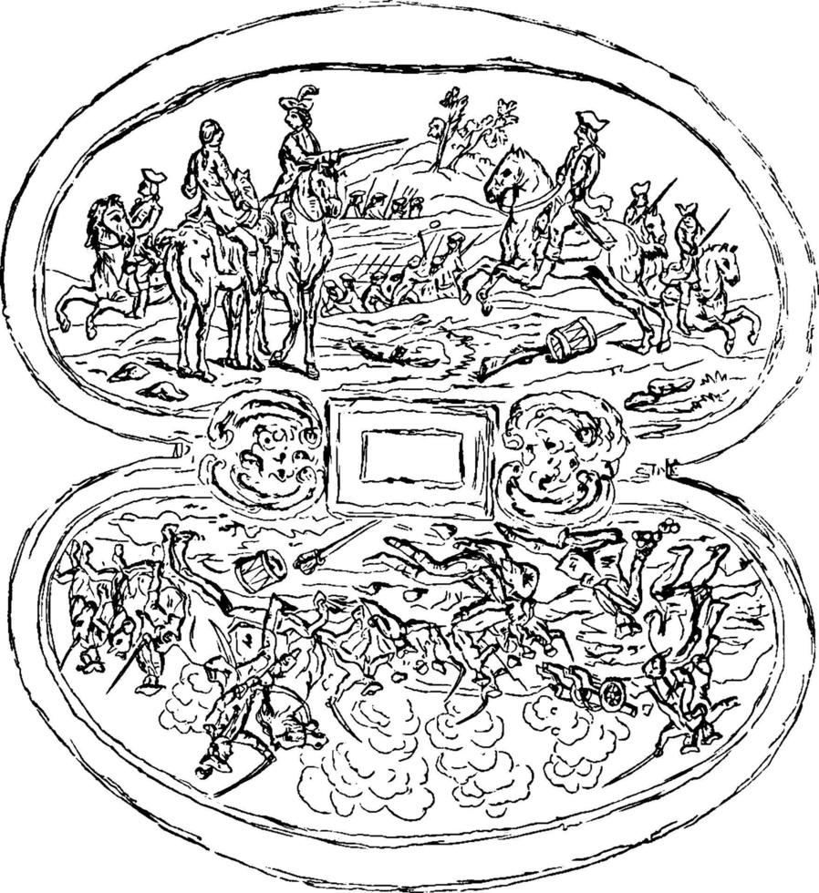 ontwerp Aan de voorzijde kant van lafayette's zwaard, wijnoogst illustratie. vector