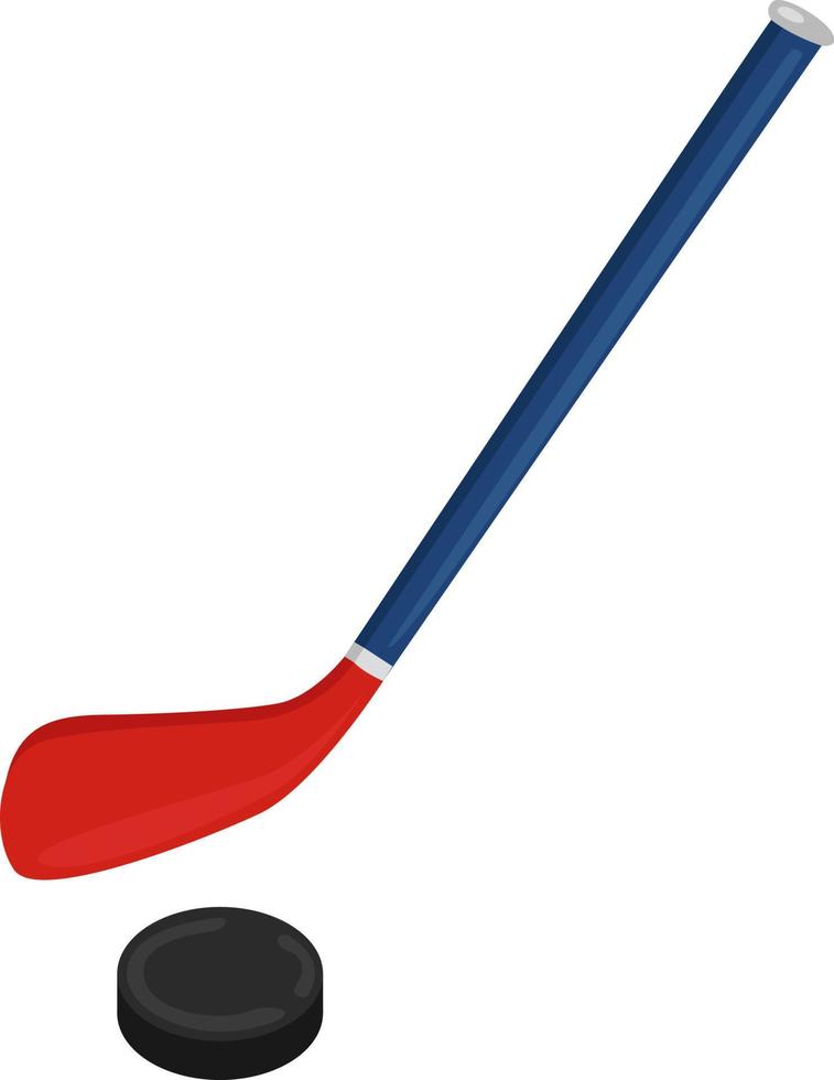 hockey stok en puck,illustratie,vector Aan wit achtergrond vector