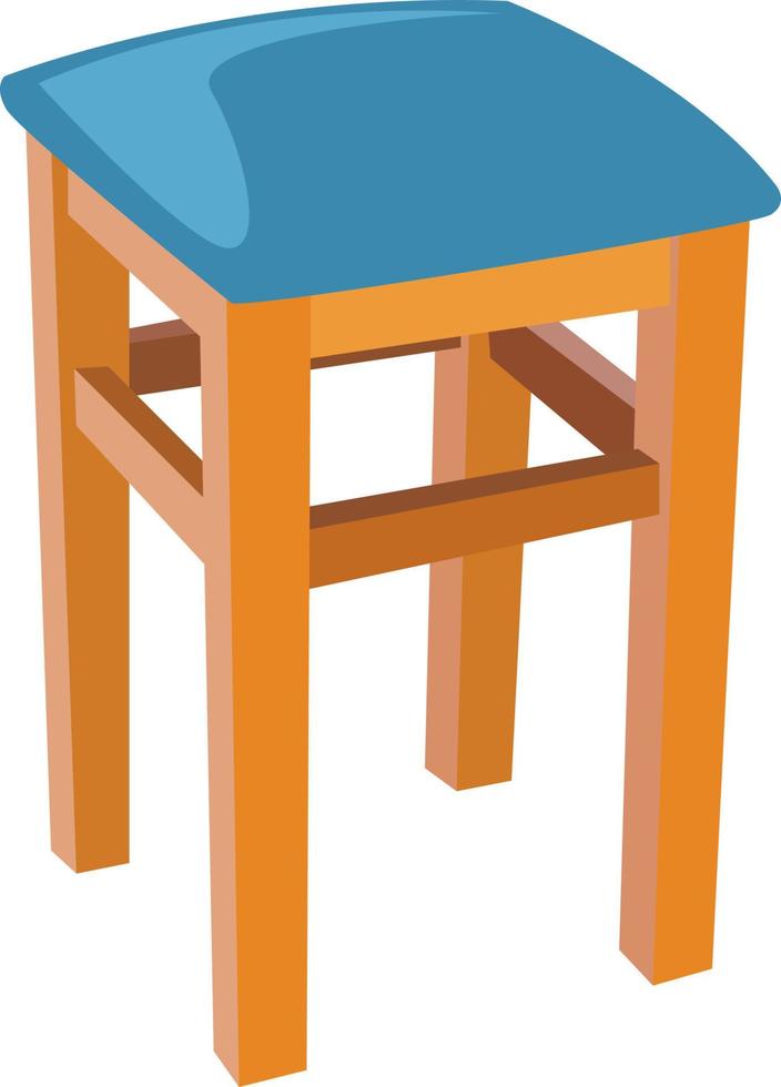 klein houten stoel, illustratie, vector Aan wit achtergrond