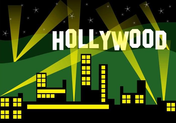 Hollywood stad landschap vector