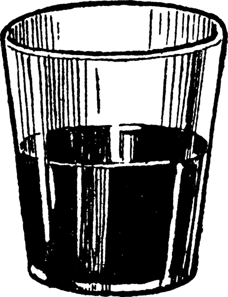voor de helft vol van Liaan container, wijnoogst illustratie. vector