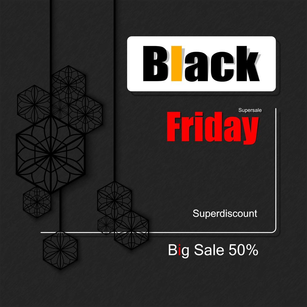 zwarte vrijdag super verkoop zwarte banner vector