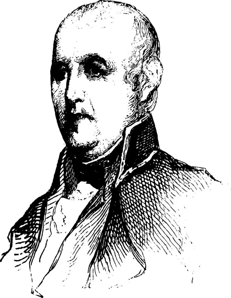 kolonel isaac shelby, wijnoogst illustratie vector