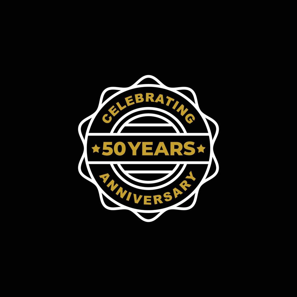 50 jaren verjaardag vieren logo vector