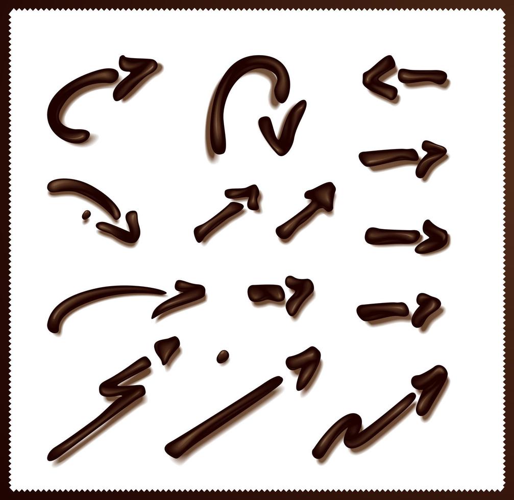 donker chocola pijlen vector