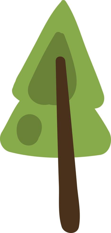 nootmuskaat boom, icoon illustratie, vector Aan wit achtergrond