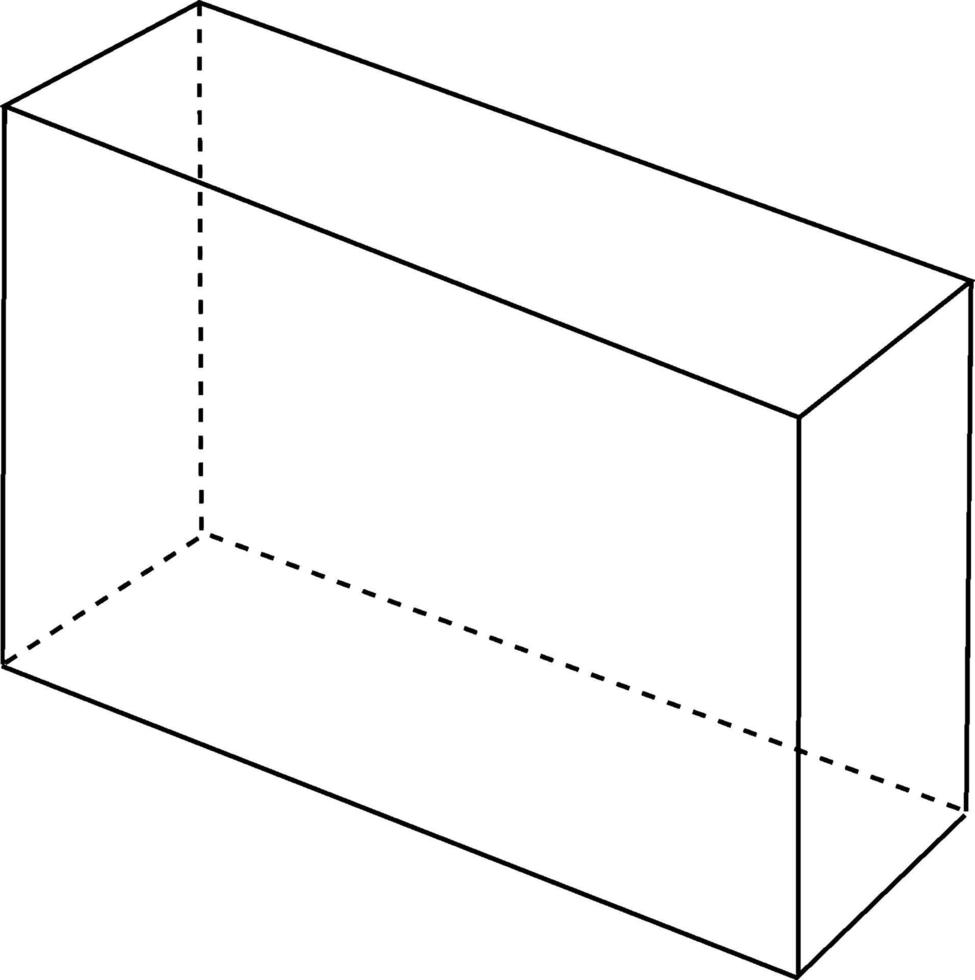 Rechtsaf rechthoekig prisma, wijnoogst illustratie vector