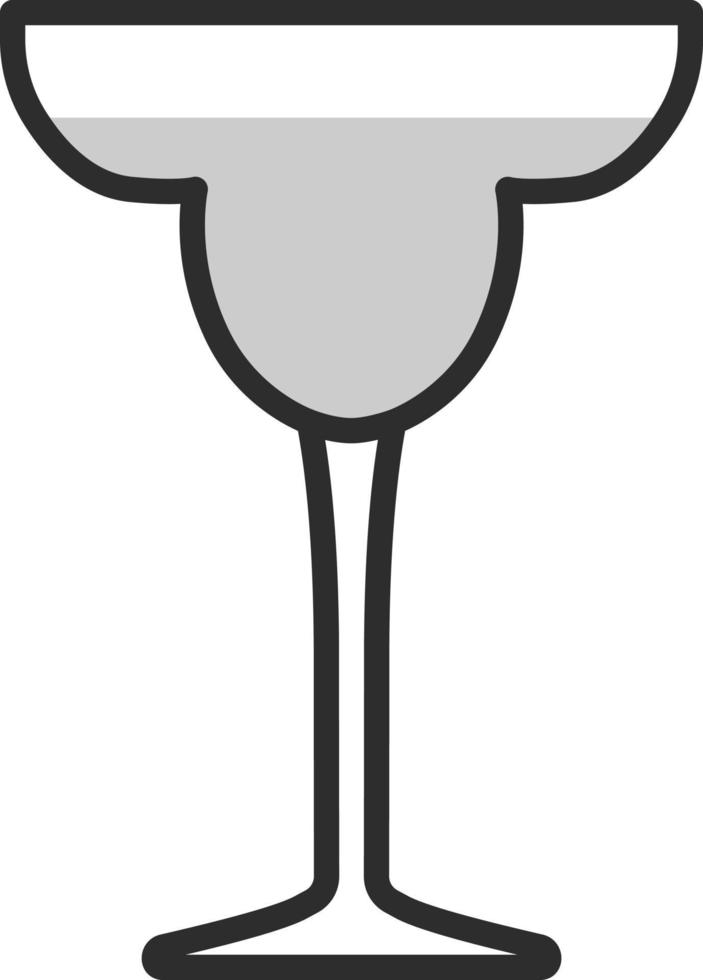 wodka martini glas, illustratie, Aan een wit achtergrond. vector