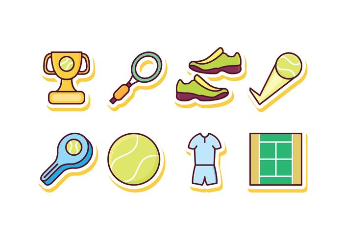 Gratis Tennis Icon Set vector