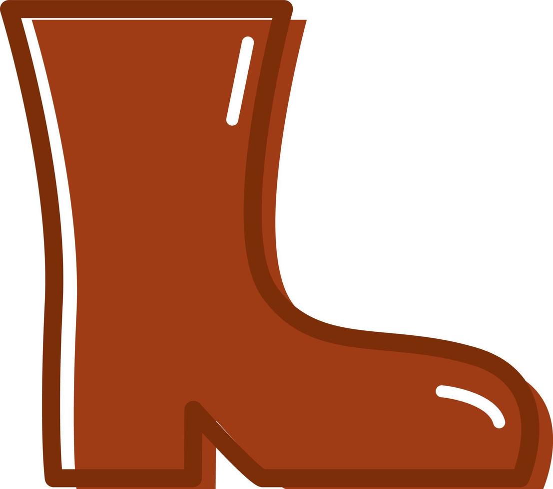 rood rubber schoen, icoon illustratie, vector Aan wit achtergrond
