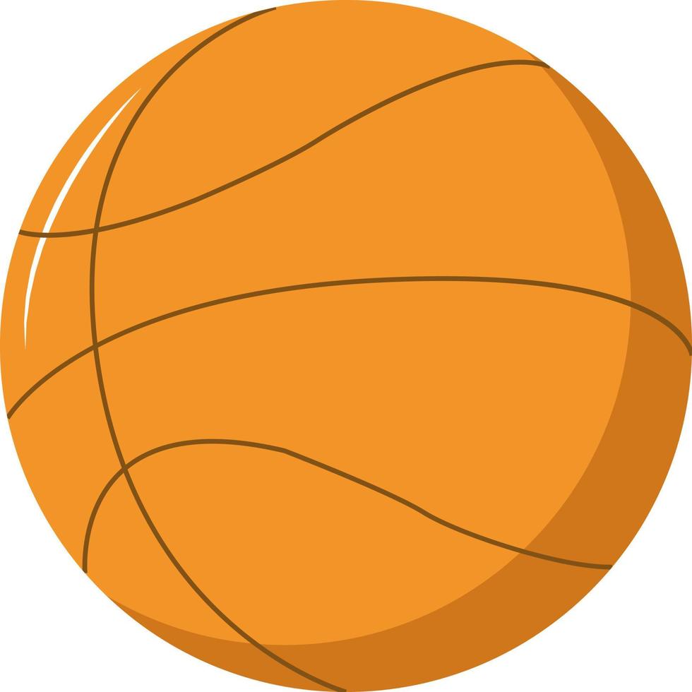 basketbal, illustratie, vector Aan wit achtergrond.
