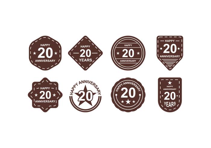 Gratis Anniversary Badges vector