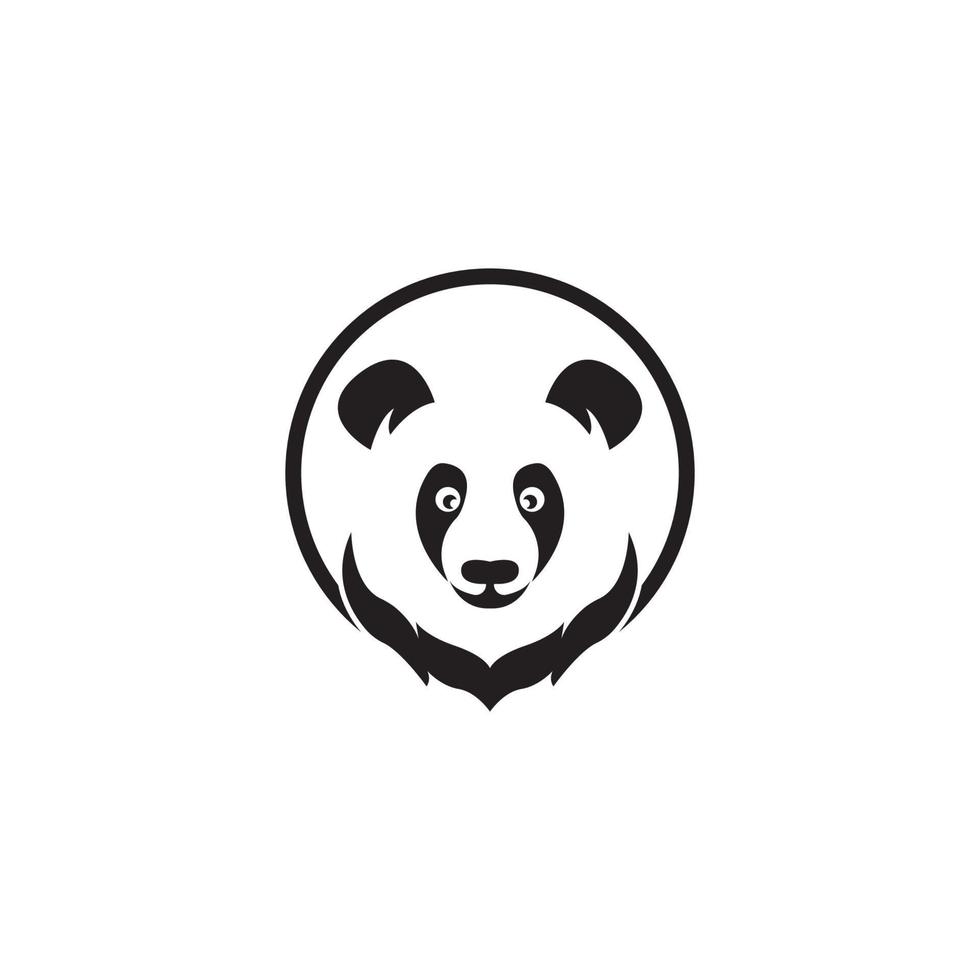 panda icoon logo vector ontwerp