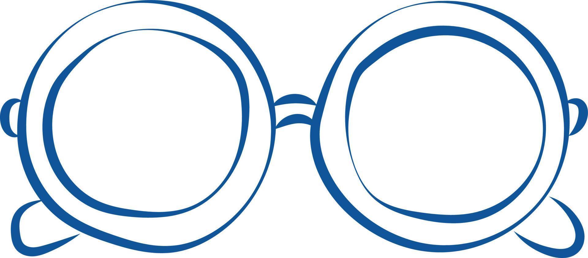 blauw bril, illustratie, vector Aan wit achtergrond.