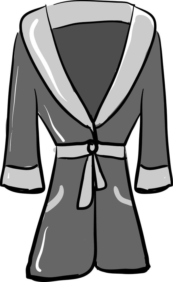 grijs badjas, illustratie, vector Aan wit achtergrond.
