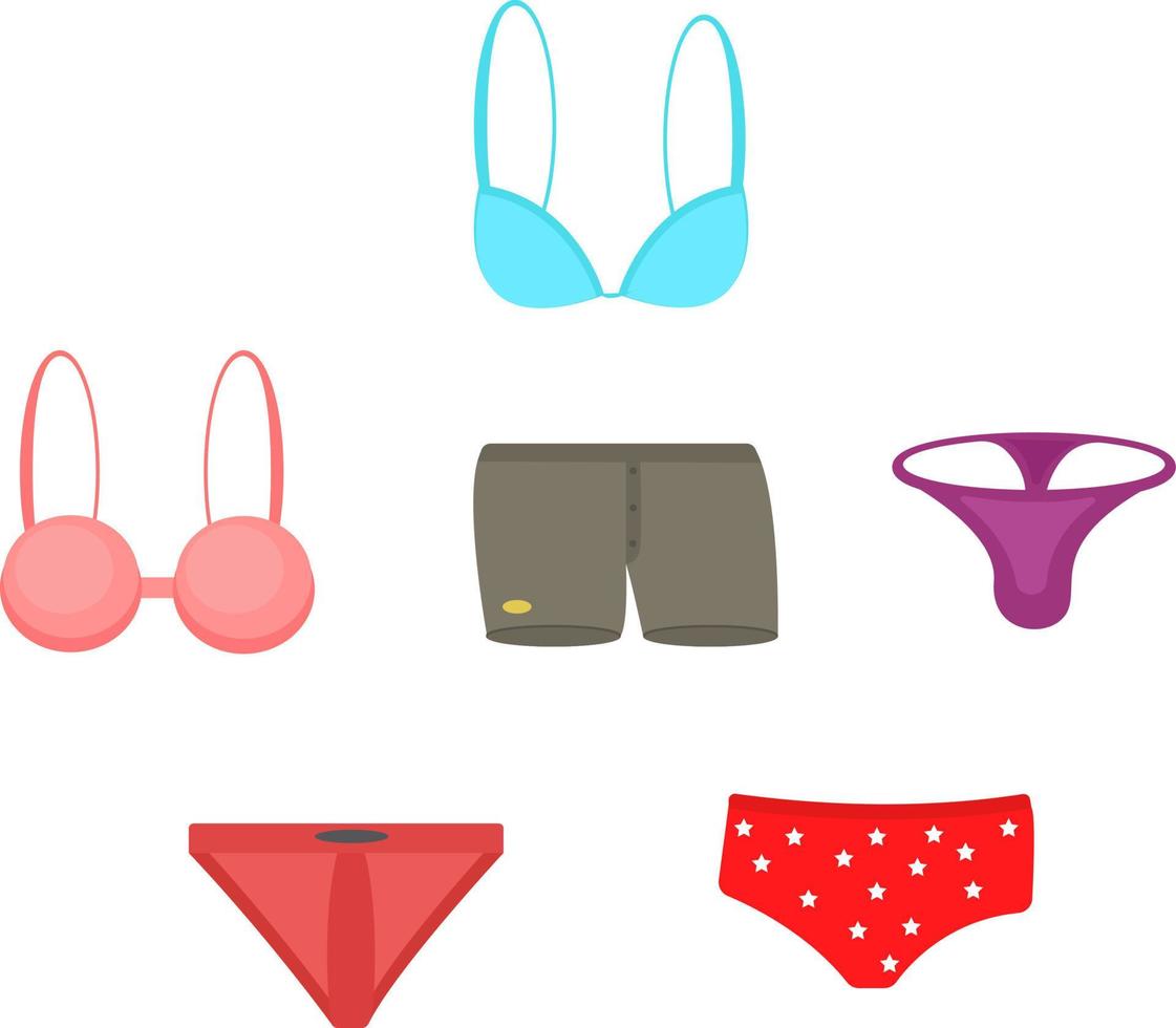 zomer bikini ,illustratie, vector Aan wit achtergrond.