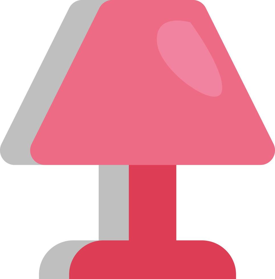 roze lamp, illustratie, vector Aan een wit achtergrond.