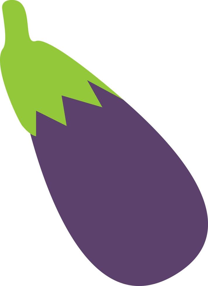 Purper aubergine, illustratie, vector, Aan een wit achtergrond. vector