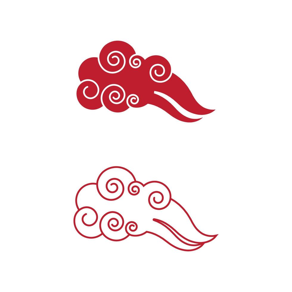 chinese wolk sjabloon vector pictogram vector