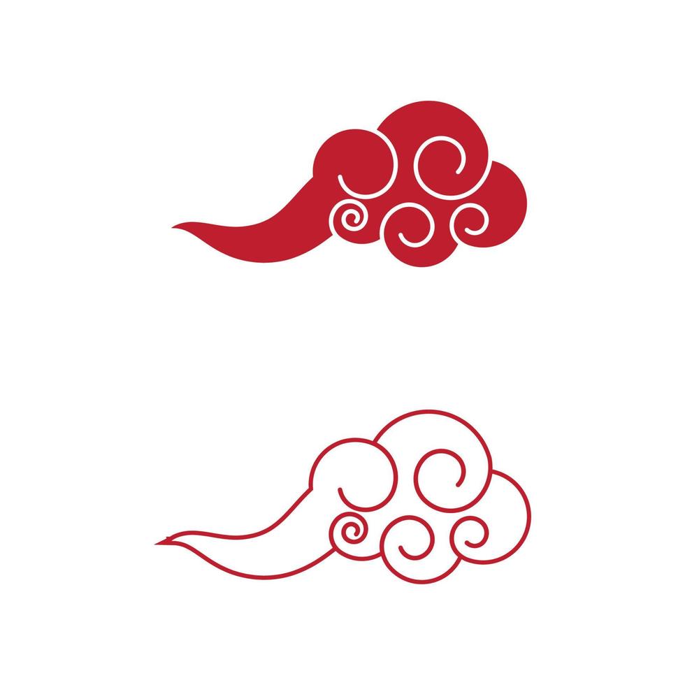 chinese wolk sjabloon vector pictogram vector